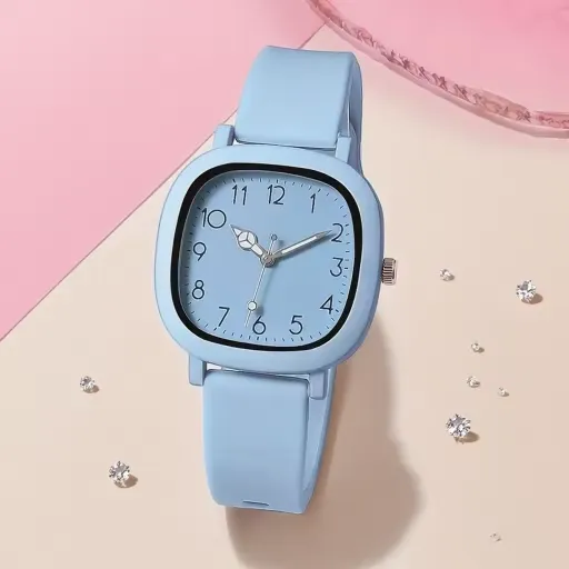  Ladies Causal Bracelet Silicone Strap Quartz 